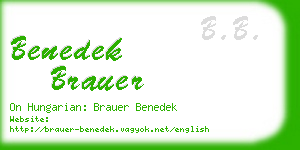 benedek brauer business card